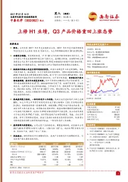 上修H1业绩，Q3产品价格重回上涨态势