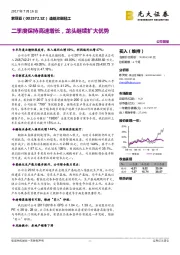 二季度保持高速增长，龙头继续扩大优势