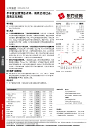 半年度业绩预告点评：前低已经过去，后高正在来临