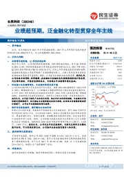 业绩超预期，泛金融化转型贯穿全年主线