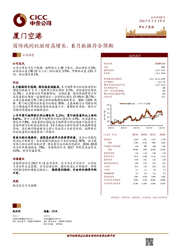 国际线同比继续高增长，6月数据符合预期