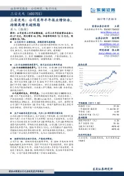 三安光电：公司发布半年报业绩快告，持续高增长超预期