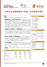 打造庐江完整新能源产业链，全年高增长确定