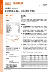 半年报预增40-60%，正极材料业务首功