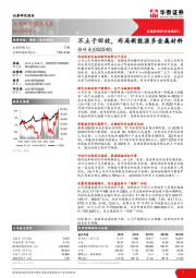 不止于回收，布局新能源多金属材料