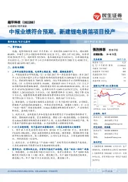 中报业绩符合预期，新建锂电铜箔项目投产