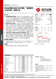 中报业绩增长基本符合预期，“智慧硬件+生态环境”战略升级