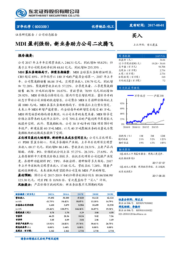 MDI盈利强劲，新业务助力公司二次腾飞