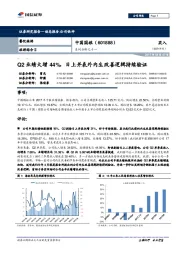 系列分析之十一：Q2业绩大增44%，日上并表外内生改善逻辑持续验证