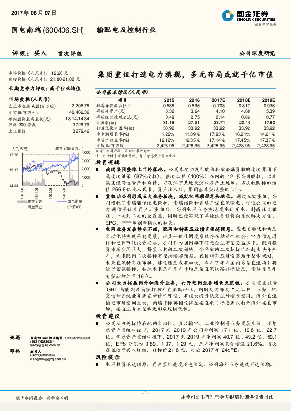 集团重组 打造电力旗舰，多元布局成就千亿市值