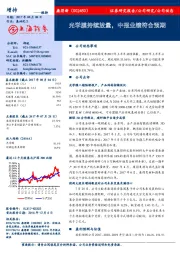 光学膜持续放量,中报业绩符合预期