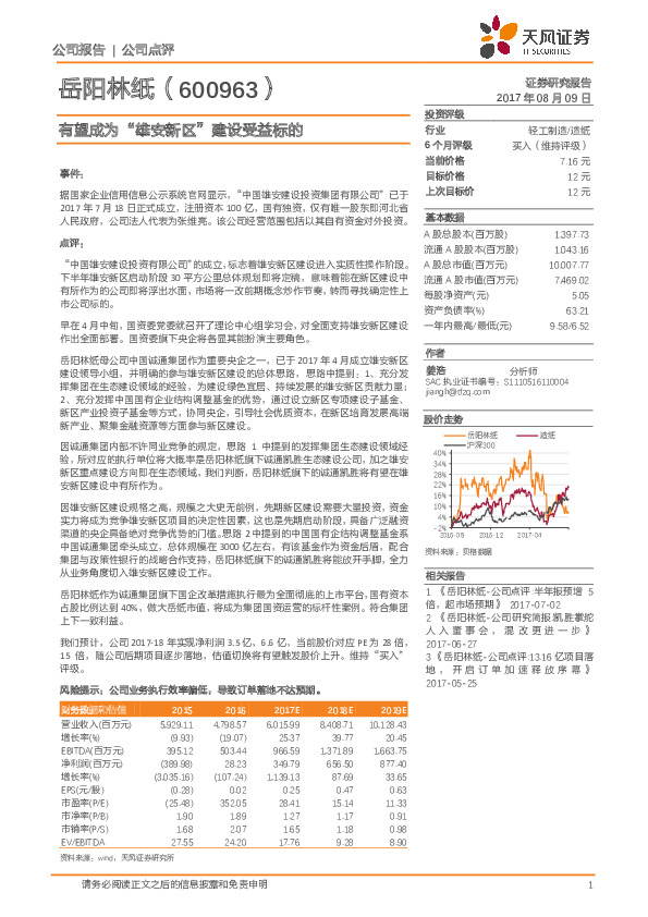 有望成为“雄安新区”建设受益标的
