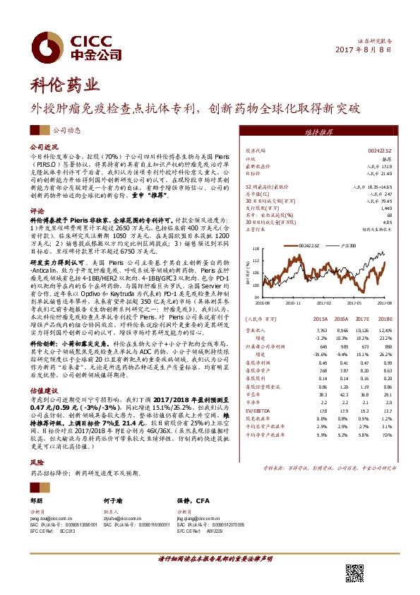 外授肿瘤免疫检查点抗体专利，创新药物全球化取得新突破