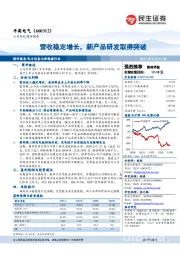 营收稳定增长，新产品研发取得突破