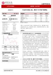 中报净利增速28%，静待下半年新产能释放