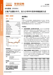 正极产品量价齐升，助力公司半年报净利增速超五成