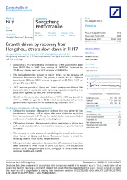 Growth driven by recovery from Hangzhou, others slow down in 1H17