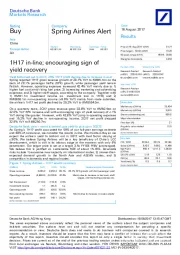 1H17 in-line; encouraging sign of yield recovery