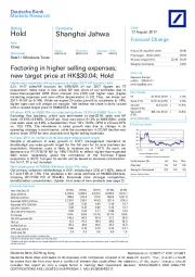Factoring in higher selling expenses;new target price at HK$30.04; Hold