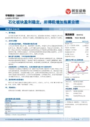 石化板块盈利稳定，所得税增加拖累业绩