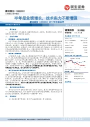 2017半年报点评：半年报业绩增长，技术实力不断增强