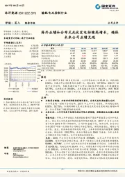 海外业绩和分布式光伏发电持续高增长，确保未来公司业绩兑现