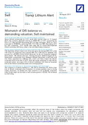 Mismatch of D/S balance vs. demanding valuation; Sell maintained