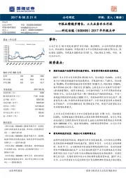 2017半年报点评：中报业绩稳步增长，三大业务齐头并进