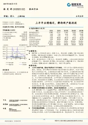 上半年业绩稳定，静待新产能投放