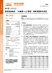 营收快速增长，“大数据+人工智能”战略发展势头良好