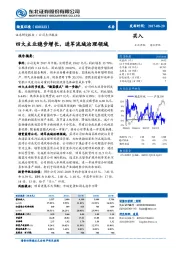 四大主业稳步增长，进军流域治理领域