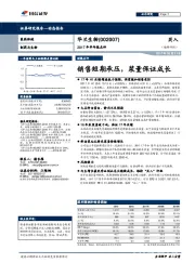 2017年半年报点评：销售短期承压，浆量保证成长