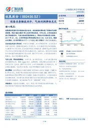 设备业务触底回升，气体利润弹性充足