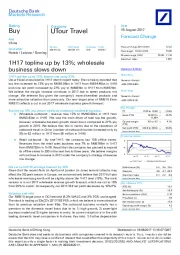 1H17 topline up by 13%; wholesale business slows down