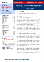 2017年中报点评：内生拉动，上半年业绩实现较快增长