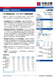 CID系统领先企业，2017年H1业绩快速增长