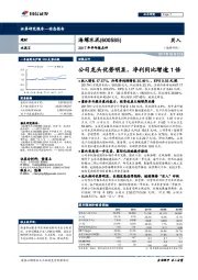 2017年半年报点评：公司龙头优势明显，净利同比增逾1倍