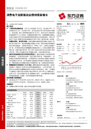 消费电子创新推动业绩持续高增长