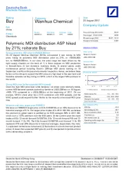 Polymeric MDI distribution ASP hiked by 21%; reiterate Buy