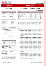 2017年中报点评：二季度业绩改善，下半年趋势向好发展