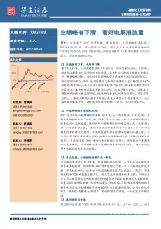 业绩略有下滑,看好电解液放量