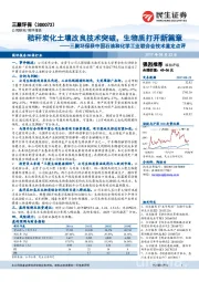 三聚环保获中国石油和化学工业联合会技术鉴定点评:秸秆炭化土壤改良技术突破,生物质打开新篇章