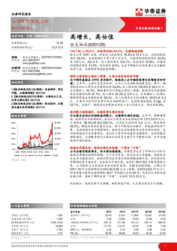 高增长，高估值