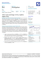 1H17 core earnings in-line, topline slight miss