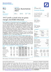 1H17 profit a small miss on gross margin and SG&A (Revised)