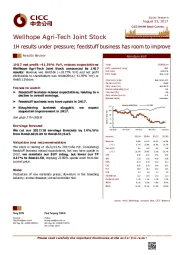 1H results under pressure; feedstuff business has room to improve