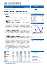 电解铜业务倍增，财务费用大幅下滑