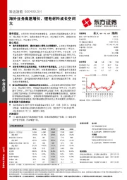 海外业务高速增长，锂电材料成长空间大