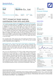 1H17 missed on lower revenue contribution from IoVs and Jiefa