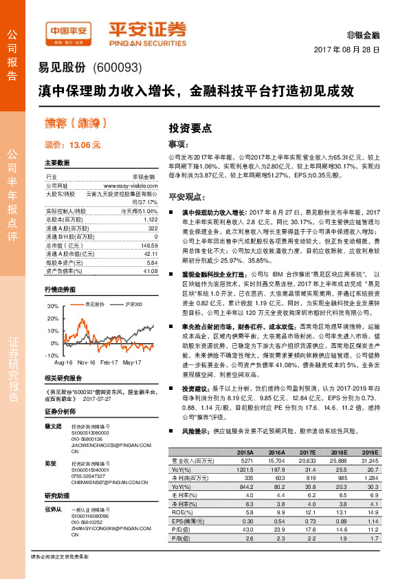 滇中保理助力收入增长，金融科技平台打造初见成效